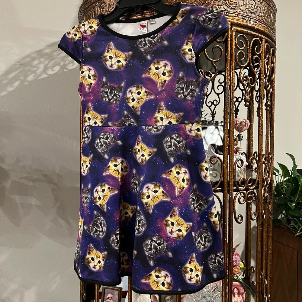 Love Rocks Space Cat Dress - Picture 1 of 5